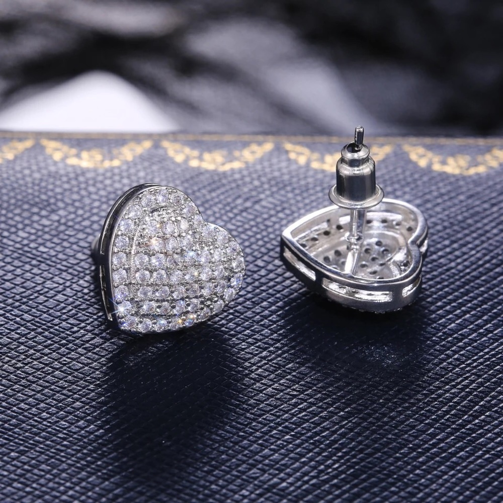 Love 2ct 18 kt white gold diamond stud ear… - Picture 4 of 6